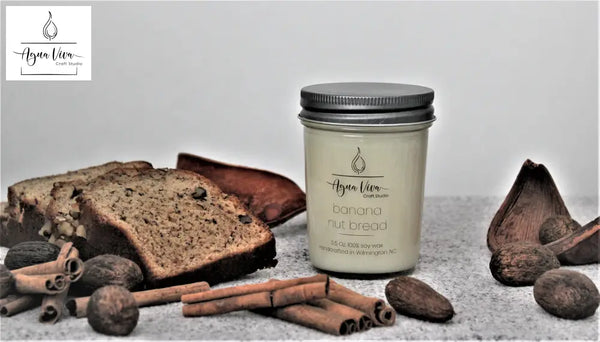 Banana Nut Bread Candle 6.5 Oz 100% Soy Candles