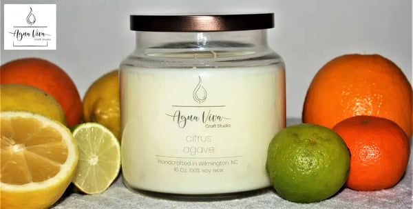 Citrus Agave Candle 16Oz 100% Soy Wax Candles