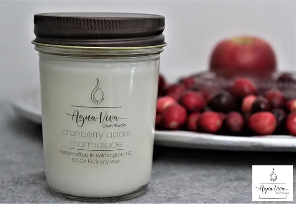 Cranberry Apple Marmalade Candle 6.5Oz 100% Soy Candles